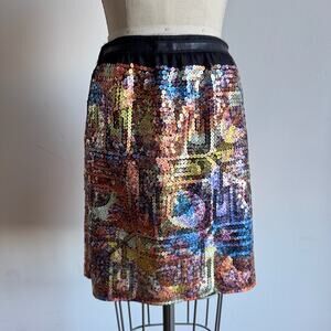 Vintage LIDA BADAY Sequin Mini Skirt